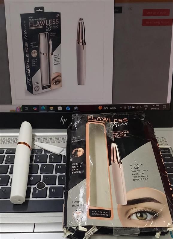 Flawless Brows Electric Eyebrow Trimmer for Women – Painless & Precision Hair Remover
