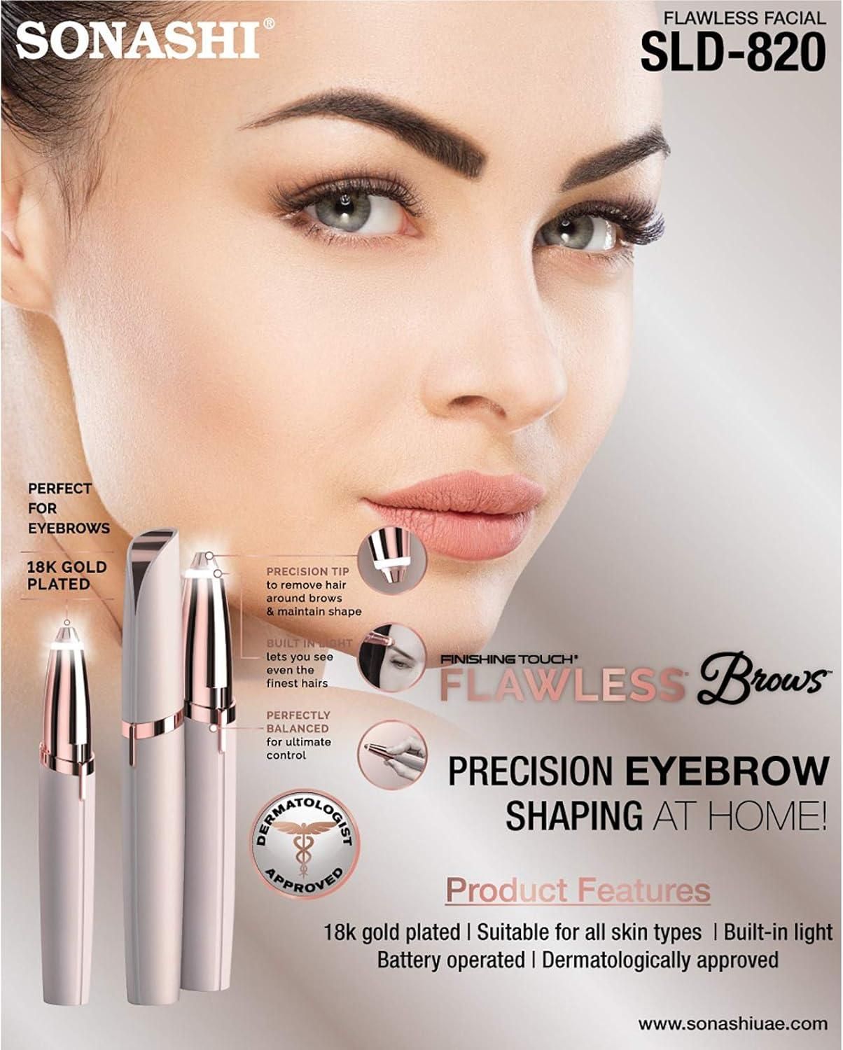 Flawless Brows Electric Eyebrow Trimmer for Women – Painless & Precision Hair Remover