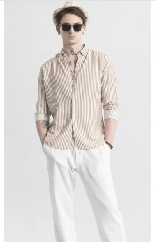 Men’s full sleeve Lining cotton strip shirts